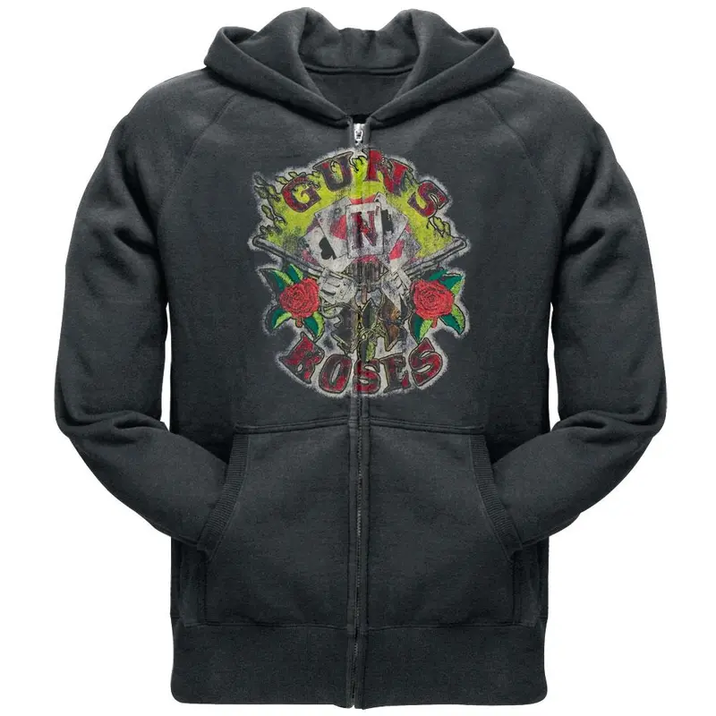 Guns N Roses - Cards Premium Zip Hoodie