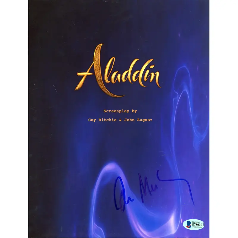 Alan Menken Aladdin Authentic Signed 8.5x11 Script Cover Autographed BAS #S78030