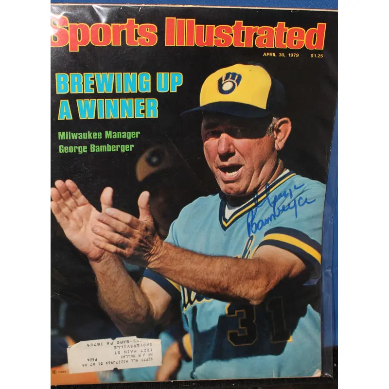 1979 George Bamberger Milwaukee Brewers Autographed Sports Illustrated Issue