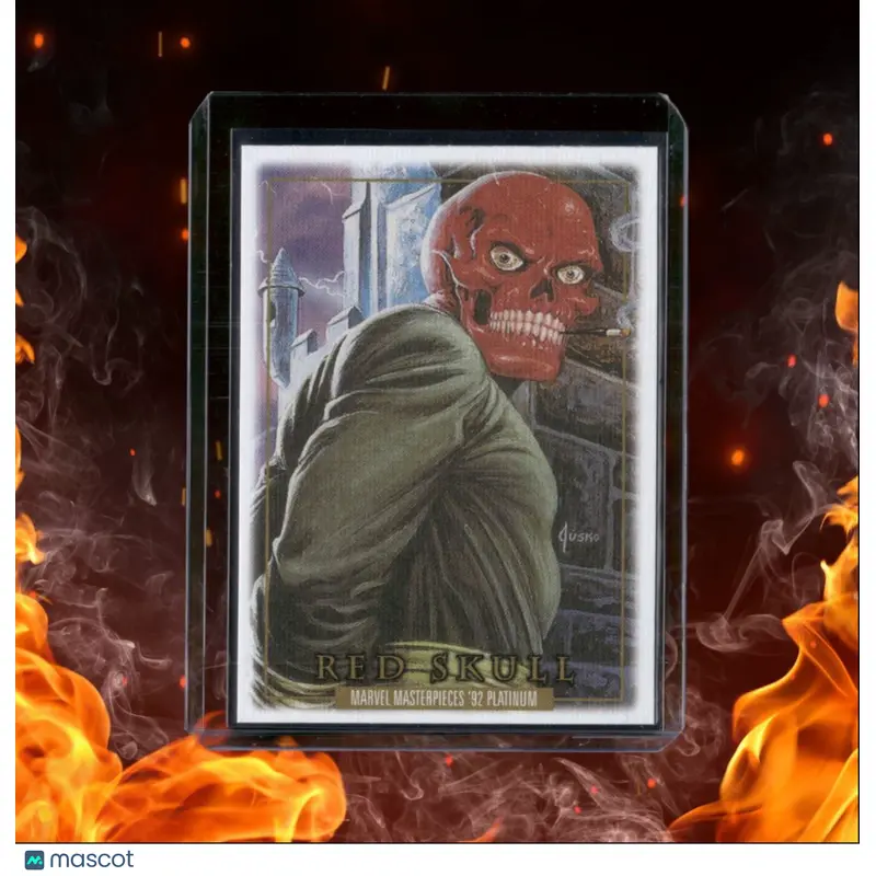 2024 Skybox Marvel Masterpieces '92 Platinum Red Skull Canvas #80
