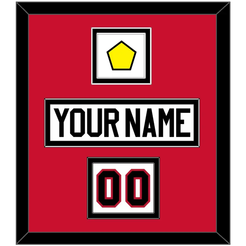 Chicago Nameplate, Number (Shoulder) & Jersey Logo Patch - Road White - Double Mat 2