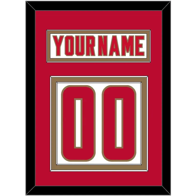 Denver Nameplate & Number (Back) - Home White - Double Mat 2
