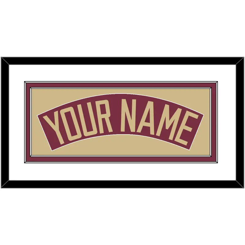 Florida State Baseball Nameplate - Alternate Garnet - Double Mat 1