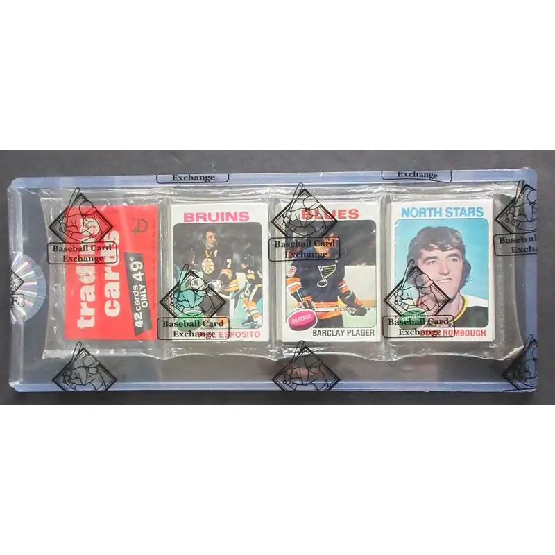 1975/76 Topps Hockey Unopened Rack Pack (BBCE) (Esposito Top)