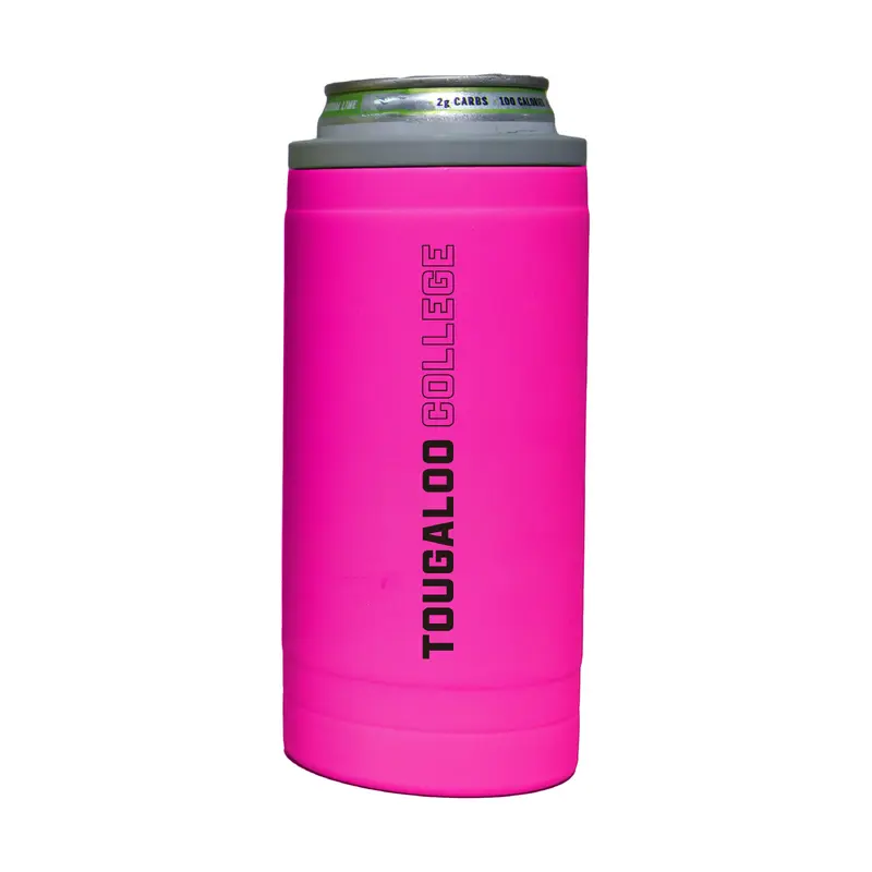 Tougaloo College 12oz Electric Stacked Soft Touch Slim Coolie