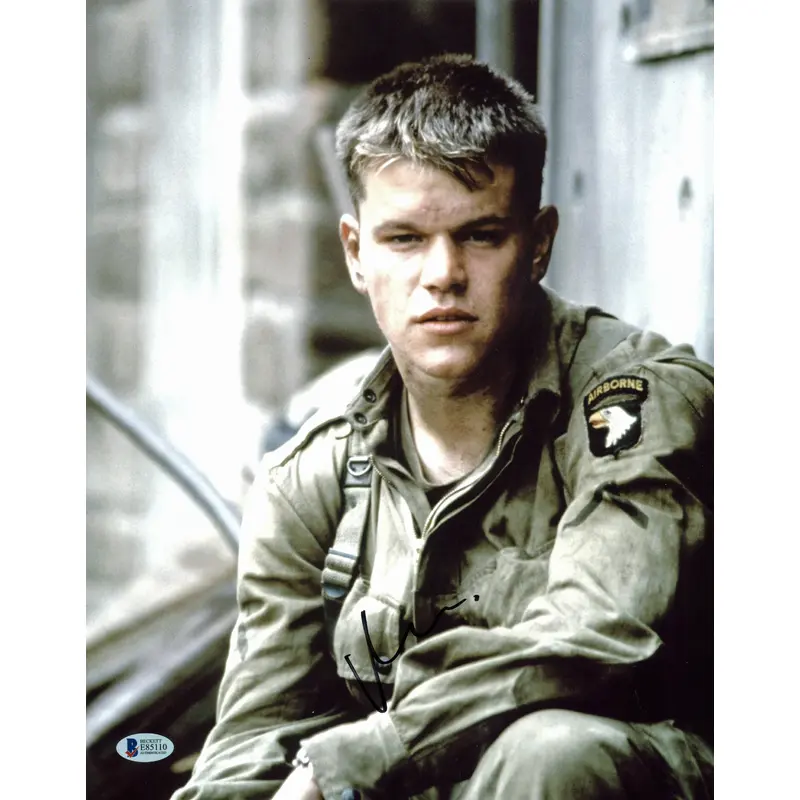 Matt Damon Saving Private Ryan Authentic Signed 11x14 Photo BAS #E85110