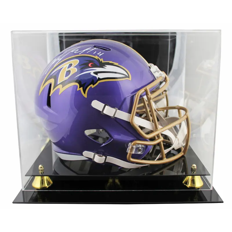 Ravens Kyle Hamilton Signed Flash Full Size Speed Rep Helmet w/ Case BAS Wit