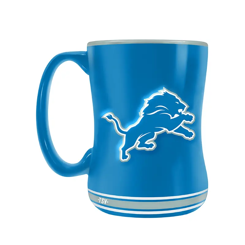 NFL Detroit Lions Team Crest Sculpted Mug (14 oz)