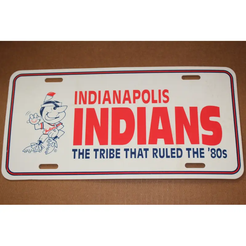 Vintage 1980's Indianapolis Indians License Plate