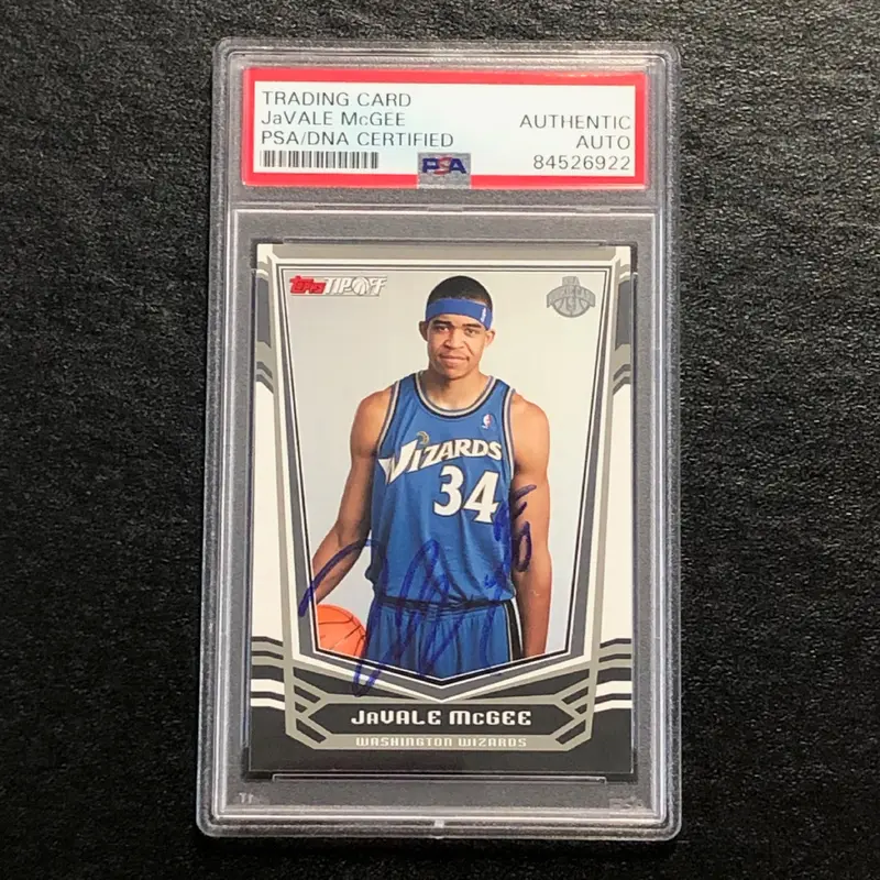 2008-09 Topps Tip-Off #128 JaVale McGee Signed AUTO PSA Slabbed Wizards