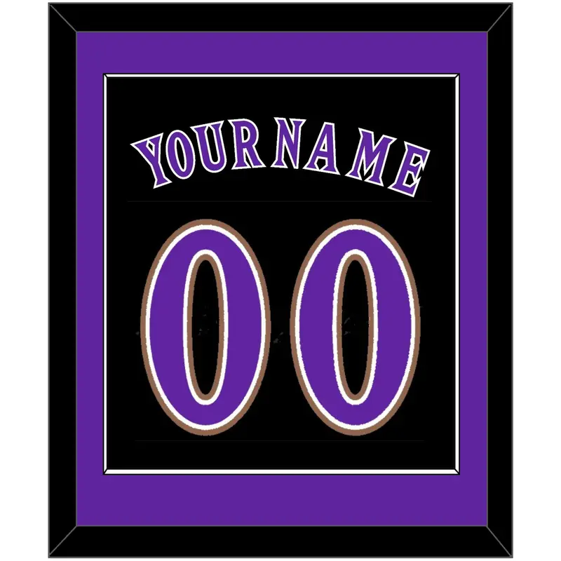Arizona Name & Number - Alternate Black (2001-2006) - Single Mat 2