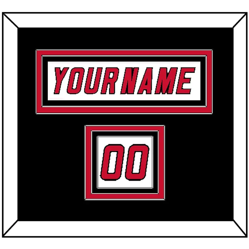 Carolina Nameplate & Number (Shoulder) - Road White (2007-2013) - Triple Mat 3