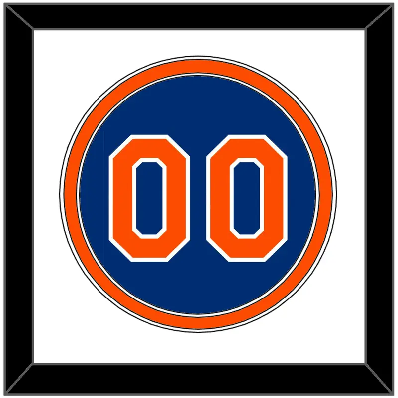 New York Number - Alternate Home Blue - Double Mat 1