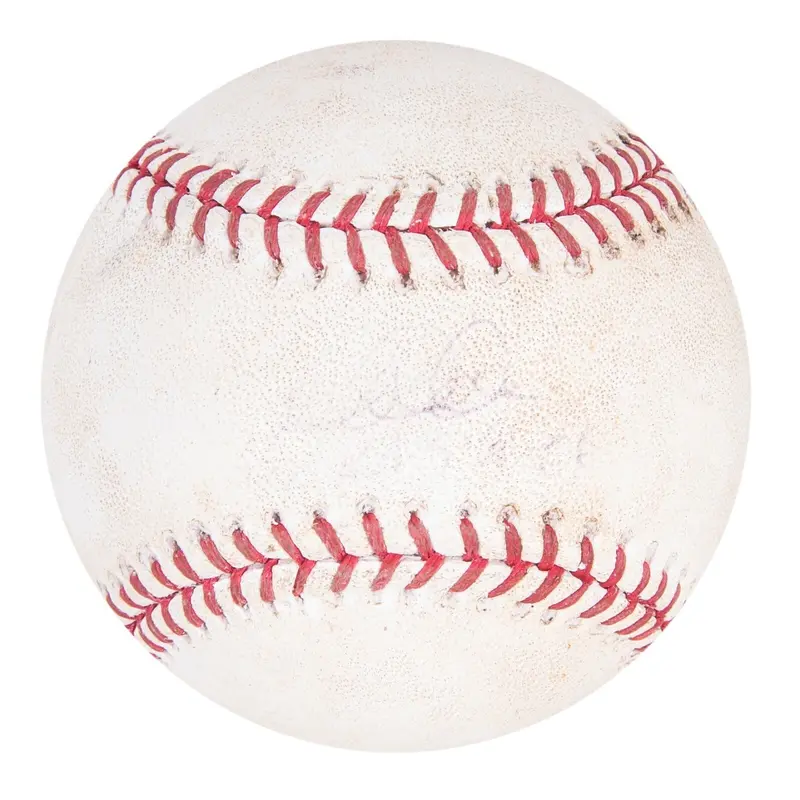 Derek Jeter 2,000th Career Hit Signed Game Used Baseball MLB & Steiner COA