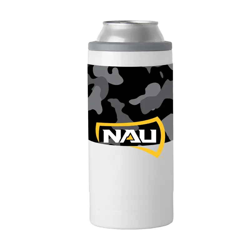 Northern Arizona Black Camo 12oz Slim Can Coolie