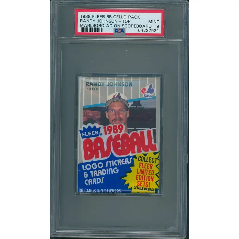 1989 Fleer Baseball Cello Pack Johnson Marlboro PSA 9 *7521