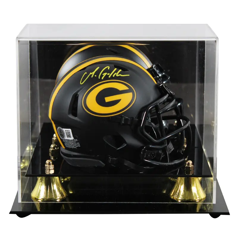 Packers Matthew Golden Signed Eclipse Speed Mini Helmet W/ Case BAS Witnessed