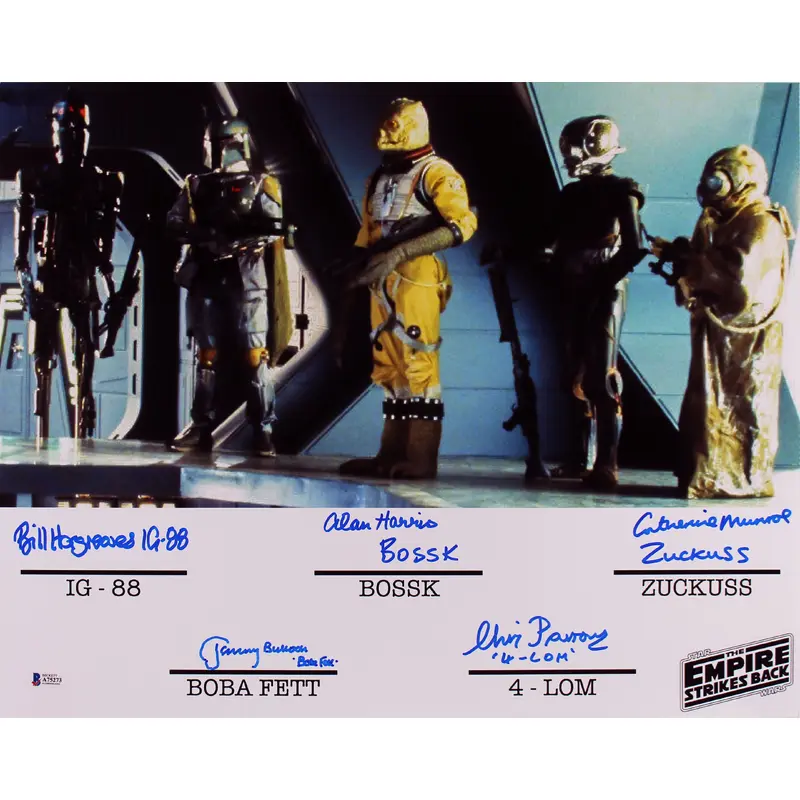 Star Wars Bounty Hunters (5) Bulloch, Hargreaves +3 Signed 16x20 Photo BAS