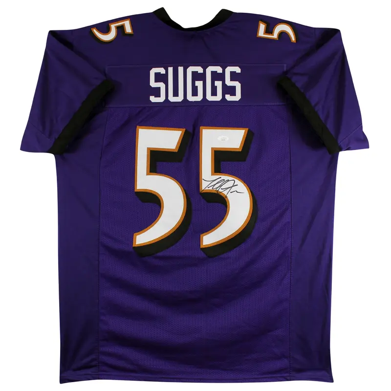 Terrell Suggs Authentic Signed Purple Pro Style Jersey Autographed JSA Witnessed