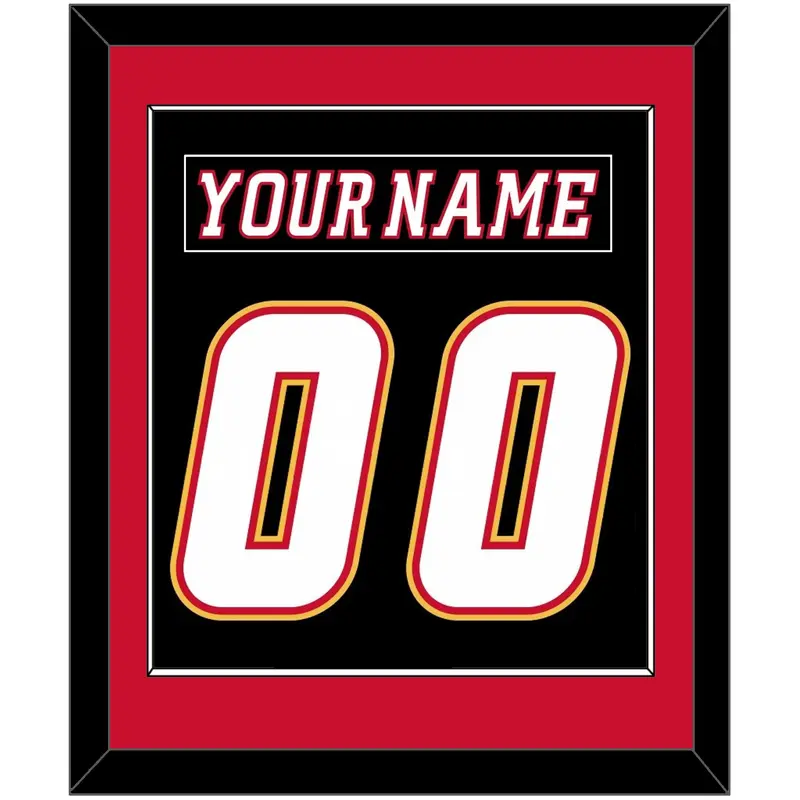 Calgary Nameplate & Number (Back) Combined - Alternate Black - Single Mat 2