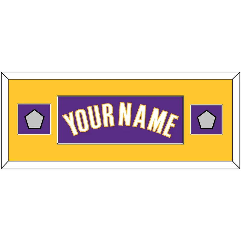 Los Angeles Name & 2 Finals Patches - Road Purple (1999-2004) - Single Mat 4