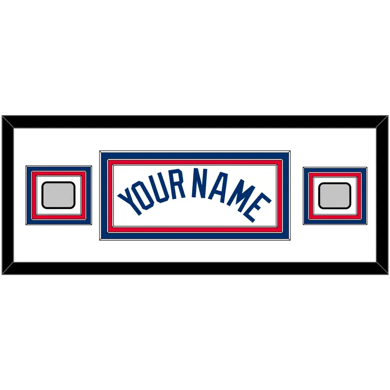 Los Angeles Name & 2 World Series Jersey Patches - Home White - Triple Mat 2