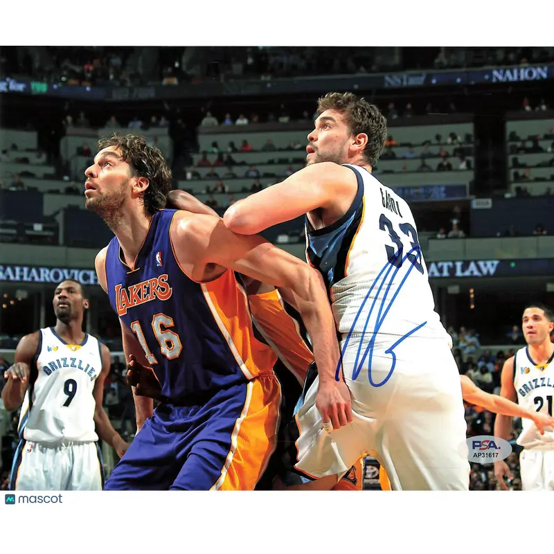 Marc Gasol Signed 8x10 Photo PSA Memphis Grizzlies