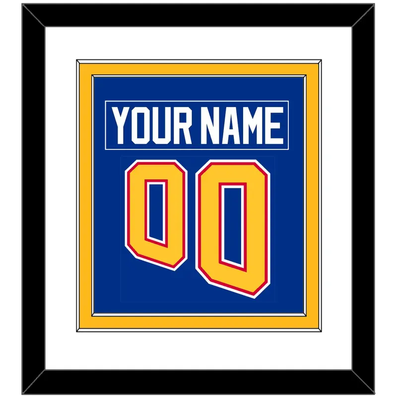 St. Louis Nameplate & Number (Back) Combined - Road Blue (1995-1998) - Double Mat 1