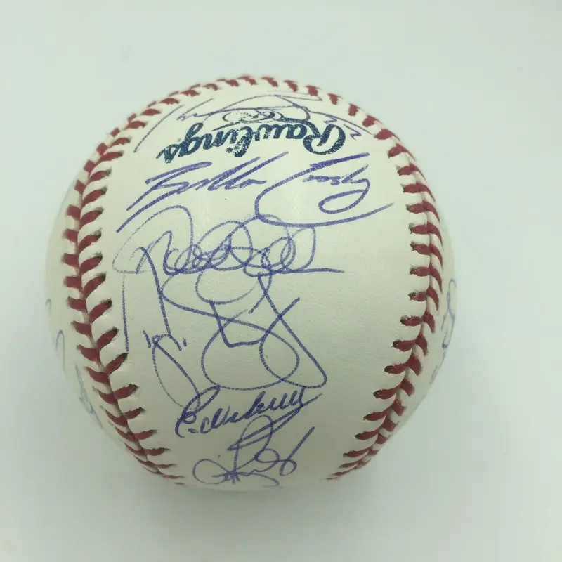 2004 New York Yankees Team Signed Baseball Derek Jeter Mariano Rivera JSA COA