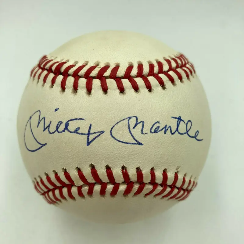 Beautiful Mickey Mantle Signed American League Baseball PSA DNA Graded MINT 9