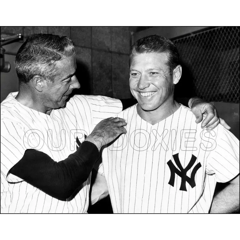 Mickey Mantle Joe Dimaggio 11X14 Photo - 1951 New York Yankees - 1892