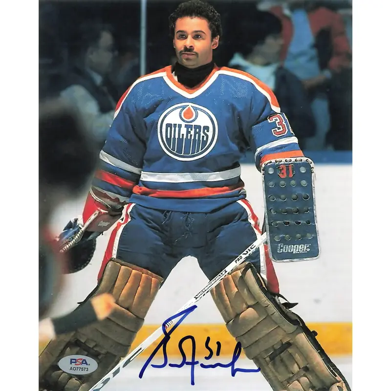 Grant Fuhr signed 8x10 photo PSA/DNA Edmonton Oilers Autographed