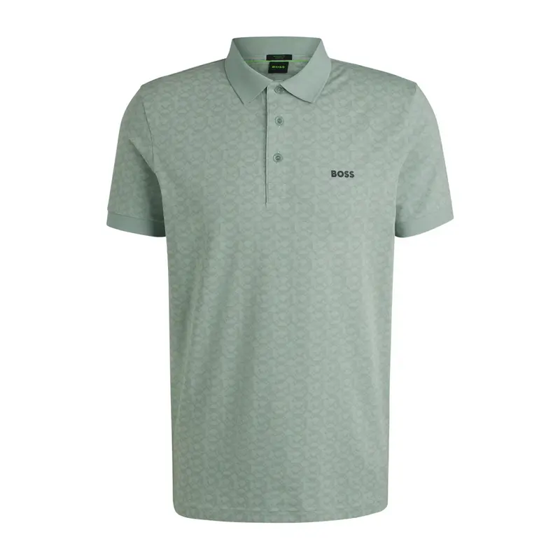 HUGO BOSS MENS POLO PADDY STRIPED C GREEN 50540719357