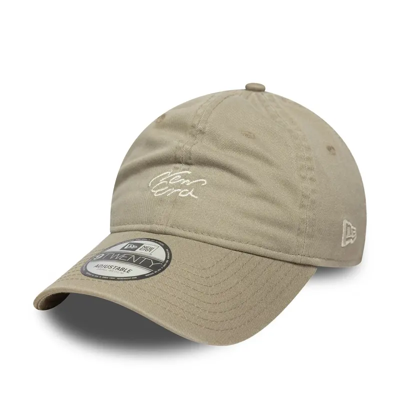 New Era Japan Handwritten Beige 9TWENTY Adjustable Cap