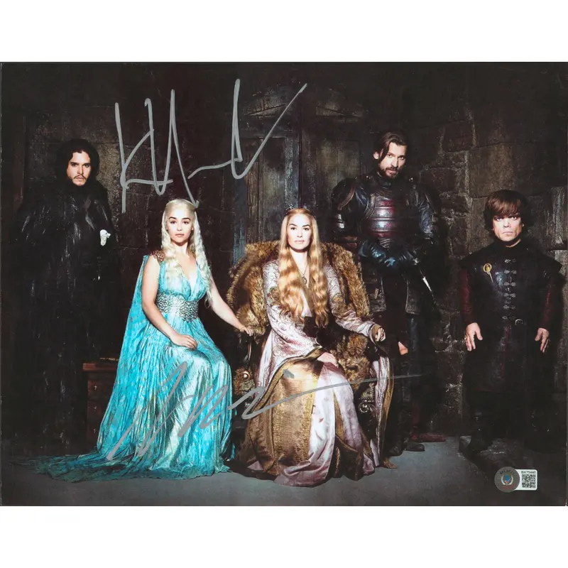 Kit Harington & Peter Dinklage Game of Thrones Signed 11x14 Photo BAS #BA75440