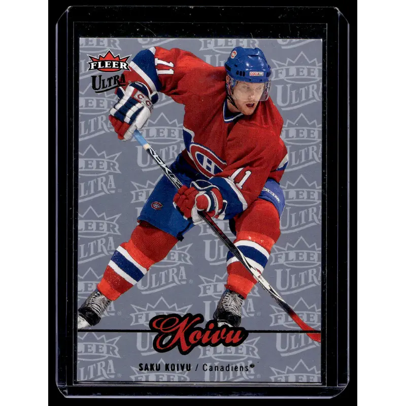 2007-08 Fleer Ultra - Ice Medallion - Saku Koivu #93 /100