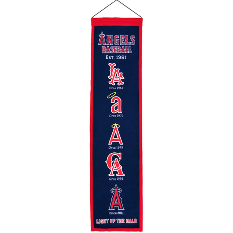 Los Angeles Angels Logo Evolution Heritage Banner