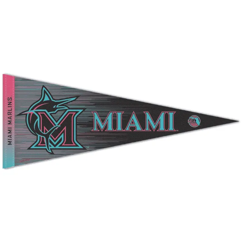 Miami Marlins Official MLB City Connect 2025 Style Premium Felt Pennant - Wincraft