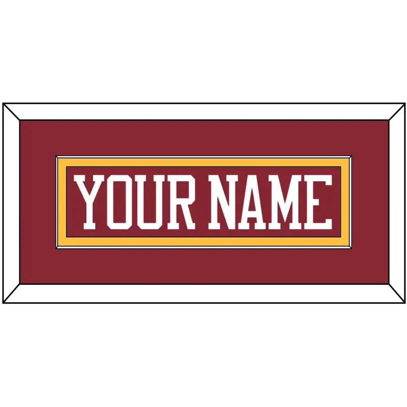 Minnesota Hockey Nameplate - Road Maroon - Single Mat 2