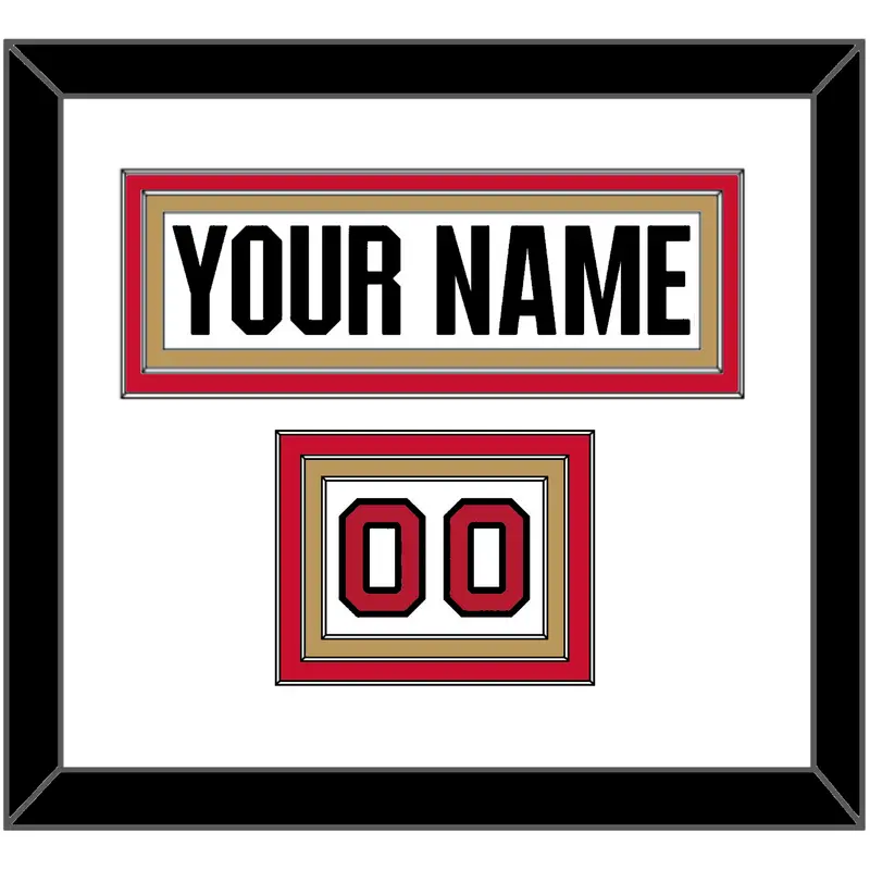 Ottawa Nameplate & Number (Shoulder) - Road White (2017-2020) - Triple Mat 2