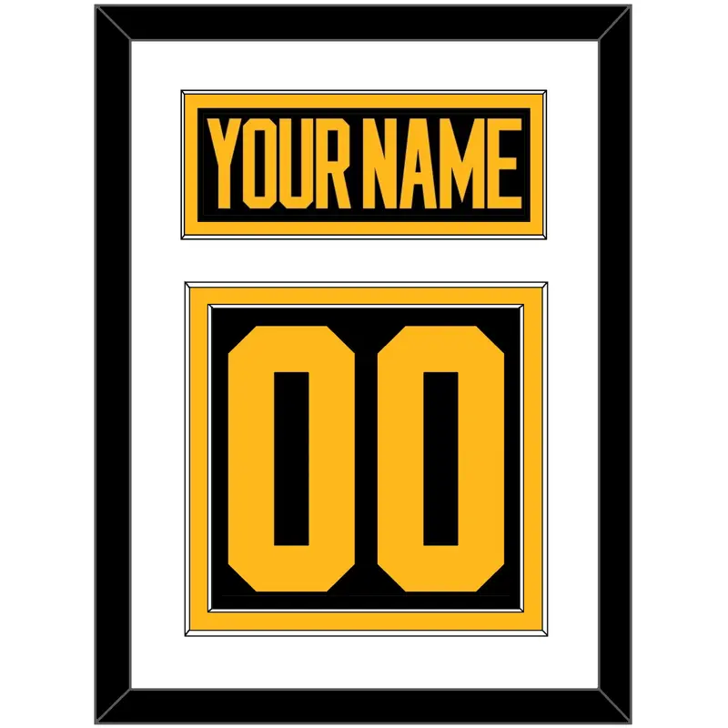 Pittsburgh Nameplate & Number (Back) - 2019 Stadium Series Black - Double Mat 1