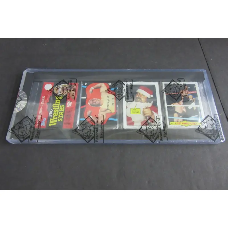 1985 Topps WWF Pro Wrestling Stars Unopened Rack Pack (BBCE) (Hogan Sticker #11 Top)