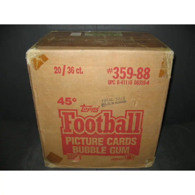 1988 Topps Football Unopened Wax Case (20 Box) (Authenticate)