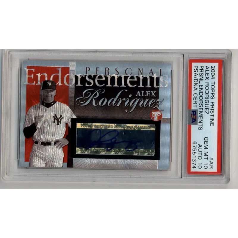 Alex Rodriguez 2004 Topps Pristine Personal Endorsements #AR Auto PSA 10 Auto 10
