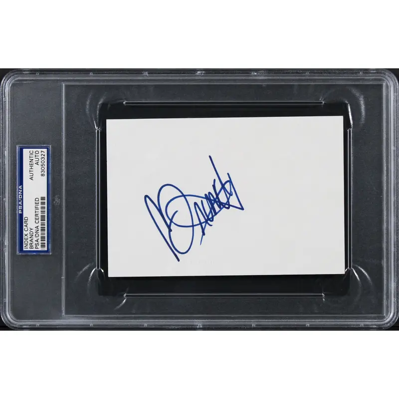 Brandy Authentic Signed 4X6 Index Card Autographed PSA/DNA Slabbed