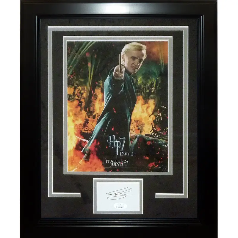 Tom Felton Autographed Harry Potter Draco Malfoy Signature Series Frame - JSA