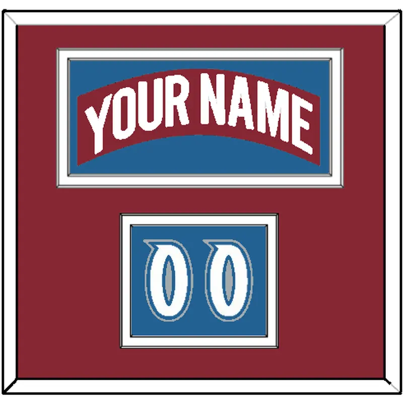 Colorado Nameplate & Number (Shoulder) - Road Burgundy (1995-1996) - Double Mat 3
