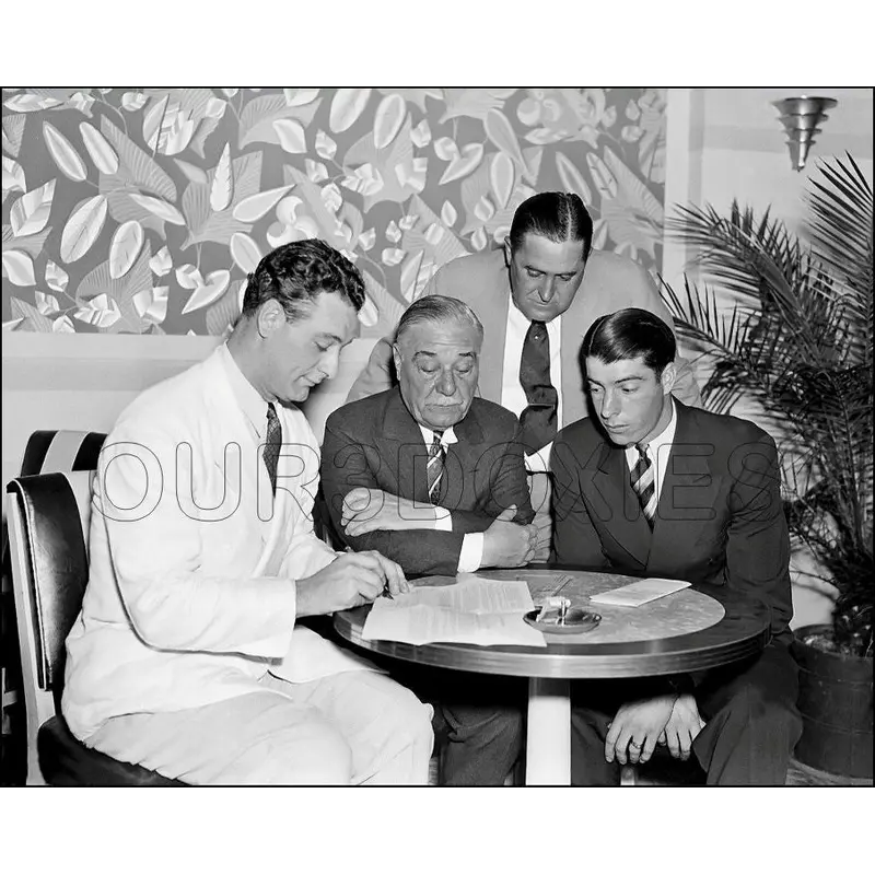 Lou Gehrig Joe Dimaggio 8X10 Photo - Ruppert McCarthy Yankees - 1767