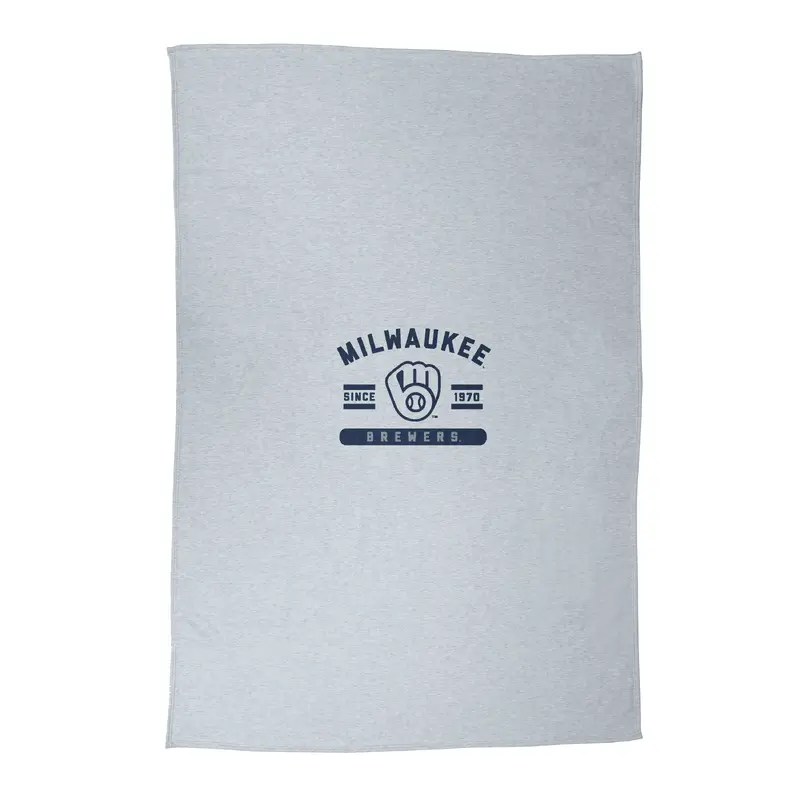 Milwaukee Brewers Athletic Gray Sublimated Sweatshirt Blanket