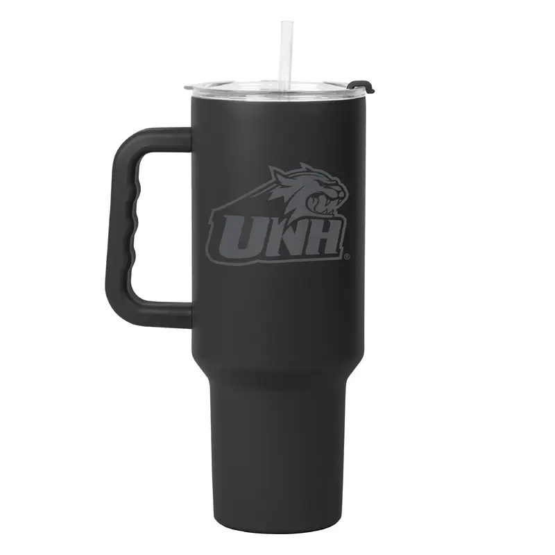 New Hampshire 40oz Black Tonal Powder Coat Tumbler
